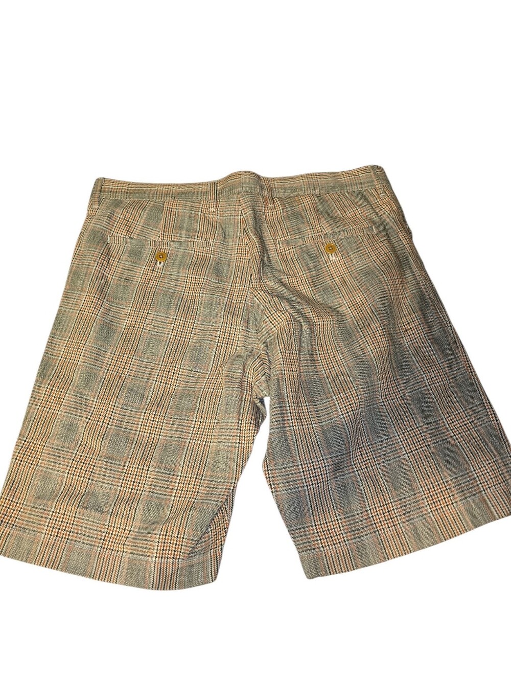 NWT ts(s) Takuji Suzuki Japanese Menswear Plaid Shorts Cotton Linen Blend 2 S/M - Picture 5 of 7